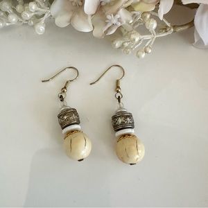 3/$20 Cream Boho Drop Earrings